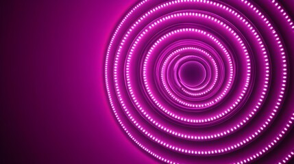 Obraz premium Abstract Pink Neon Circles Background