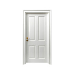 White Interior Door with Gold Hardware