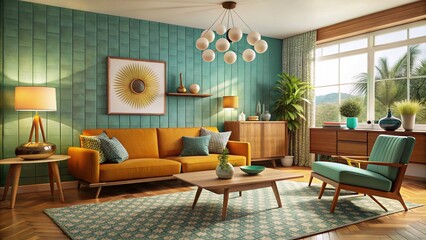 Mid century modern retro flair