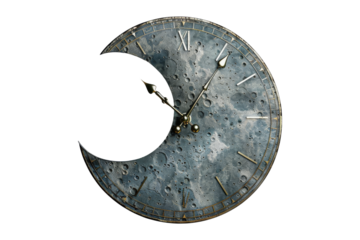 Moon Clock Isolated