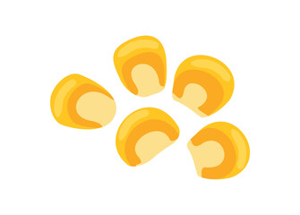 Corn kernels. Simple flat illustration.