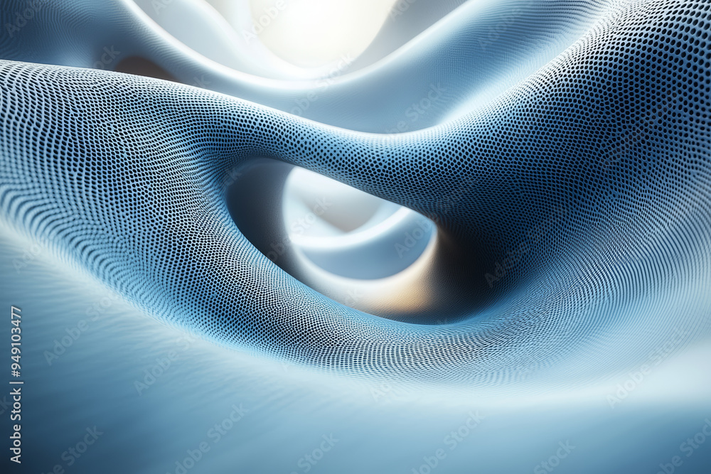 Poster a series of overlapping ellipses creating an optical illusion, showcasing the intersection of curves