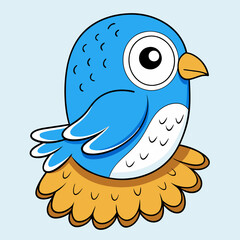 Illustration of bird outline white on background vector stock illustration