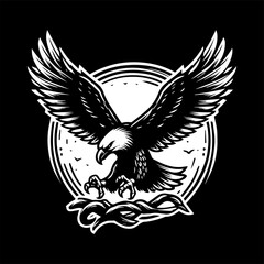 Fototapeta premium eagle with wings