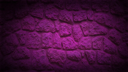 A bold, textured stone wall background with a vibrant purple gradient, ideal for eye-catching designs, wallpapers, and artistic projects