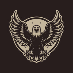 Obraz premium eagle with shield