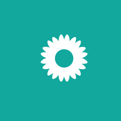 Simple Flower Design Icon Illustration Eps 10