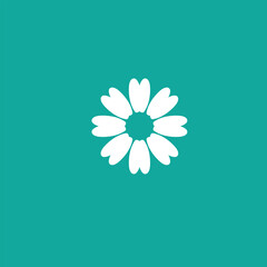 Naklejka premium Simple Flower Design Icon Illustration Eps 10