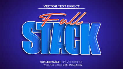 Full stack 3d editable vector text effect