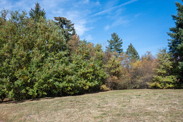 Autumn view of South Park in city of Sofia, Bulgaria
