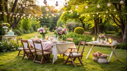 Fototapeta premium Vintage garden party effortless elegance