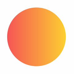 A simple, minimalist vector of a gradient circle in shades of orange and yellow. Perfect for branding, design, and digital projects