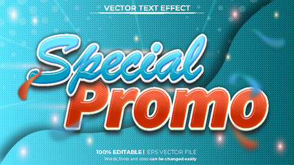 3d Editable text effect special promo text style