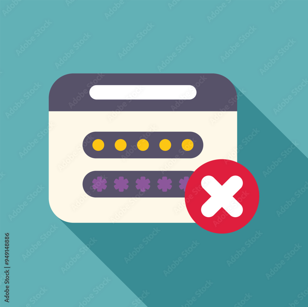 Poster website showing an access denied message with a cross mark because of a wrong password