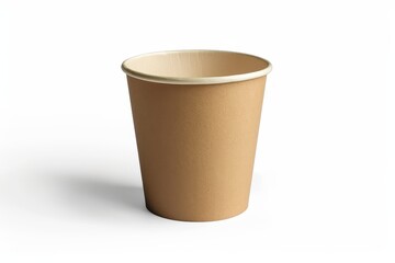 Biodegradable coffee cup on white background for mock up