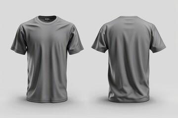 Blank gray t shirt template for mock up design