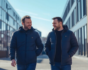 couple walking on the street