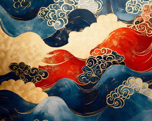 background with flowers and butterflies