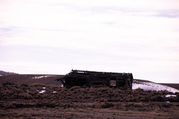 dilapidated building in rural colorado