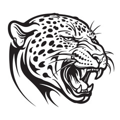 Jaguar Roaring Stock logo design Illustrations isolated on white background