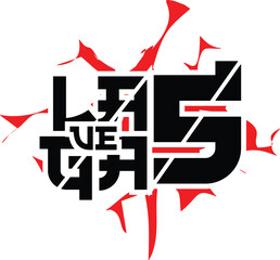 'Las Vegas' Dynamic Text Design with Creative Touch