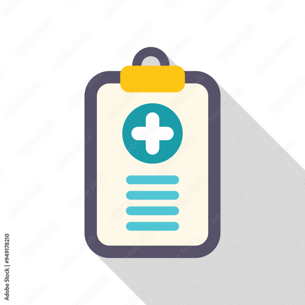 Poster medical report icon representing healthcare and diagnosis, perfect for medical and healthcare relate