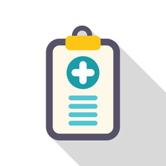 Medical report icon representing healthcare and diagnosis, perfect for medical and healthcare related designs