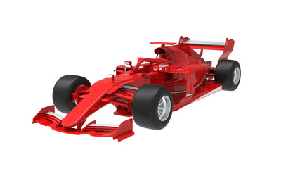 F1 red car formula 1 racing  isolate in transparent background png