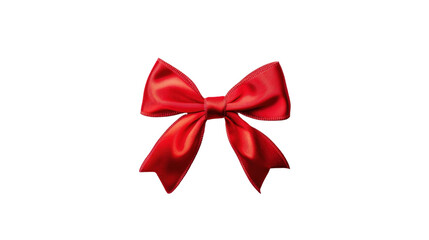 Fototapeta premium Red ribbon and bow isolated on white background