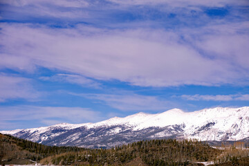 Snow Swept Mountains in the Distance