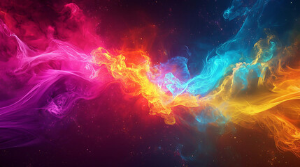 Fototapeta premium Colorful Abstract Swirl of Neon Energy in Dynamic Motion