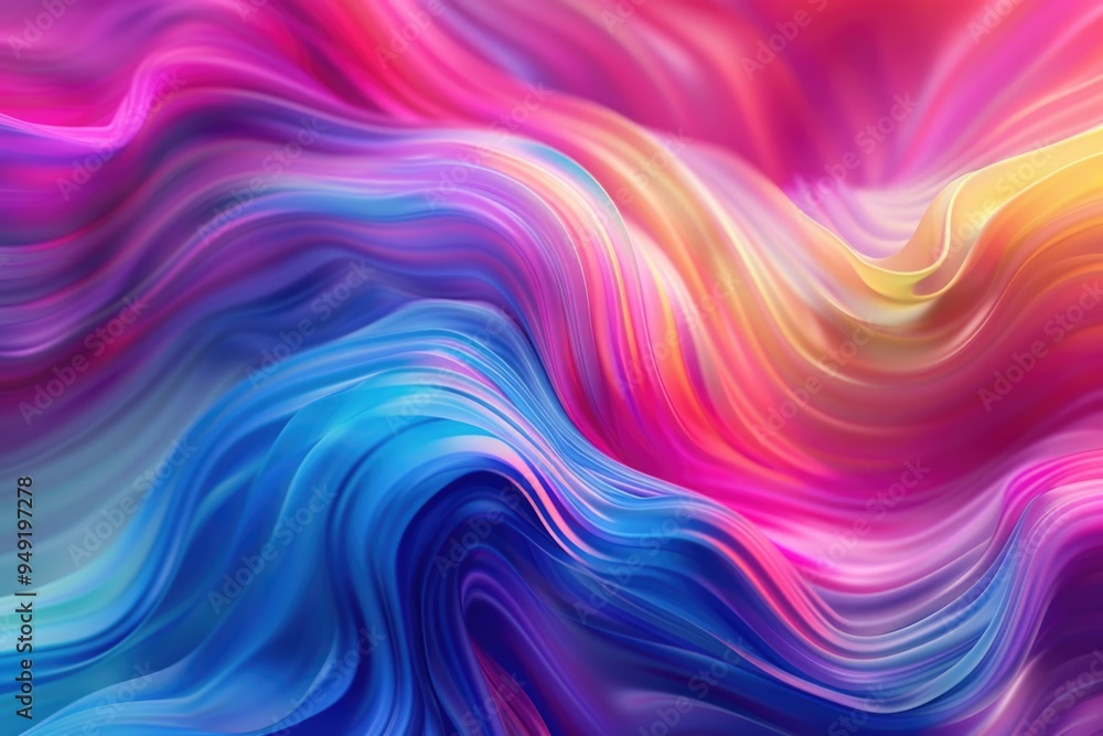 Poster colorful abstract wave pattern on a bright background, ideal for creative and artistic projects