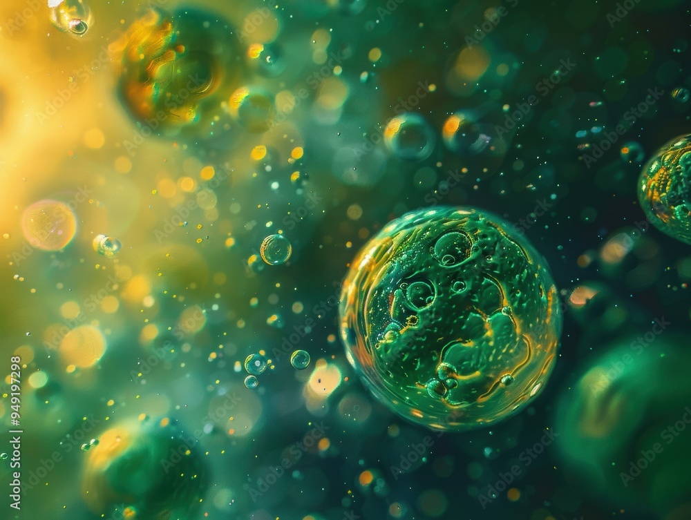 Aufkleber abstract image of bubbles and bokeh. ai.