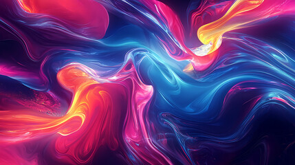Fototapeta premium Colorful Abstract Neon Wave in Dynamic Motion Design