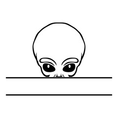 Peeking Alien © VektorzDesign