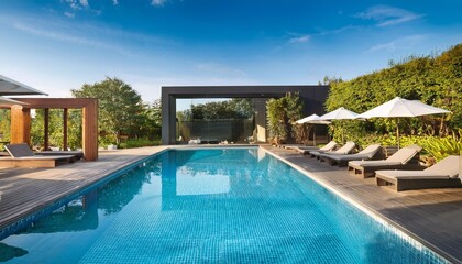 swimming pool in hotel