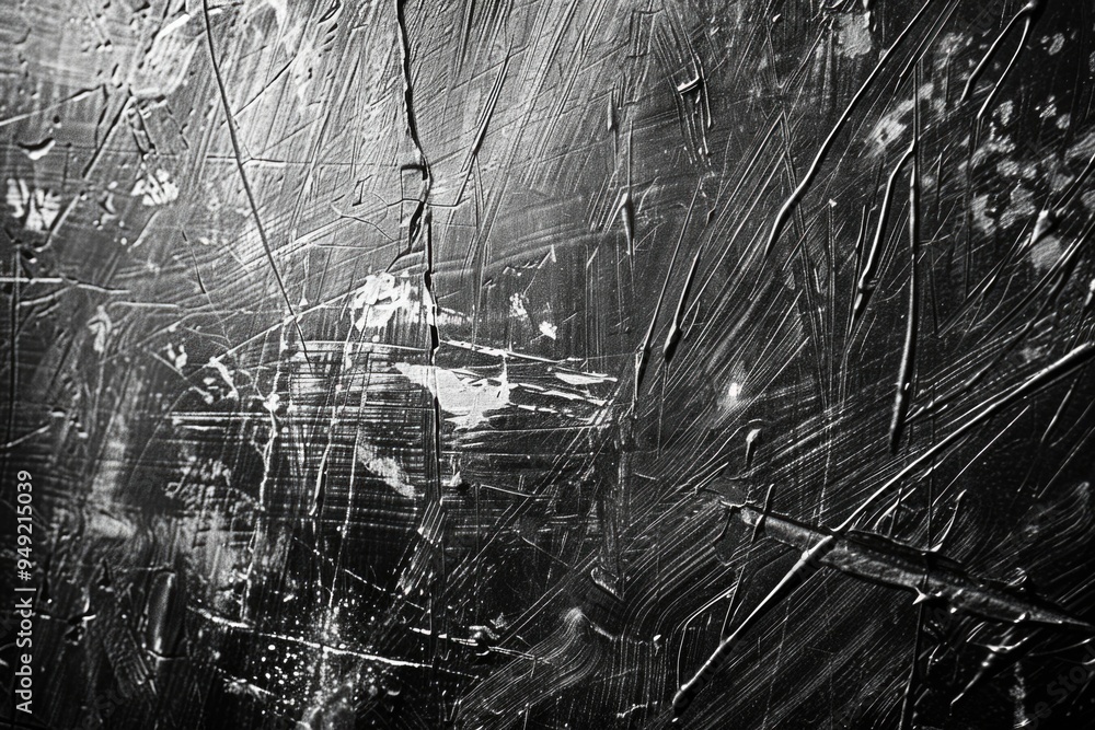 Poster A close-up shot of a intricate spider web in shades of gray