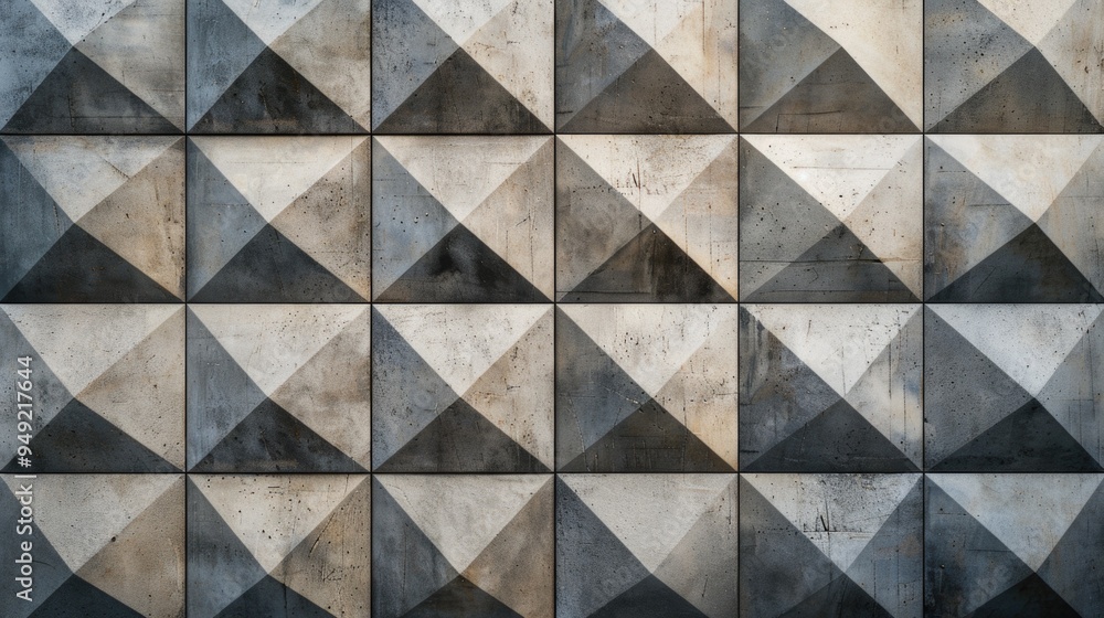 Poster A detailed view of a wall with intricate patterns and textures, suitable for use in interior design or architectural contexts