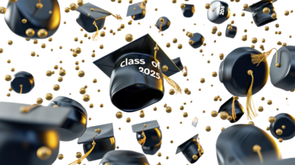 Class of 2025 Vector text for graduation design isolated on white background