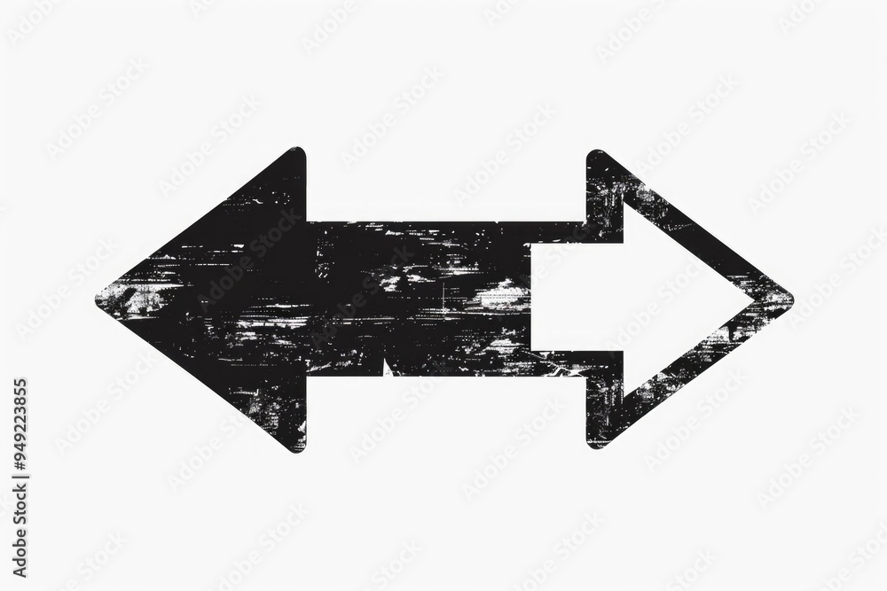 Poster A simple yet striking image of an arrow in shades of gray, perfect for use as a graphic element or symbol