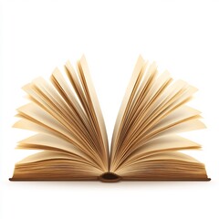 Bookstore single open book with a few lines indicating pages representing knowledge and discovery