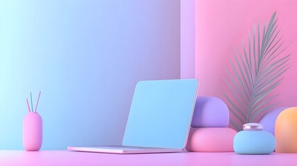Sleek Minimalist UI Design with Pastel Gradients and Clean Digital Interface