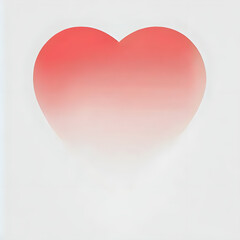 red heart on white background