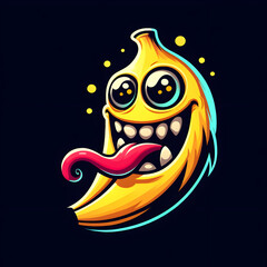 cartoon monster banana