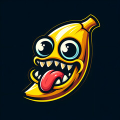 cartoon monster banana