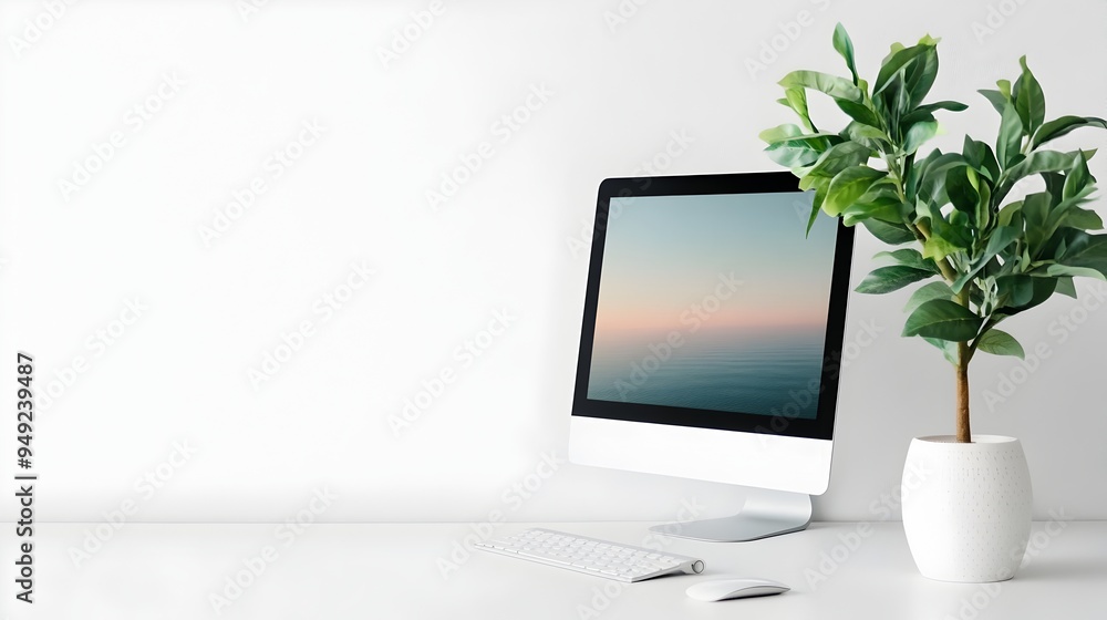 Poster minimalist and elegant website design with sleek interface and functional aesthetics