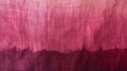Close-up of pink and red ombre fabric with a slight grid pattern.