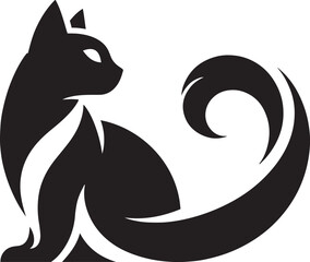 Cat Silhouette Vector Illustration
