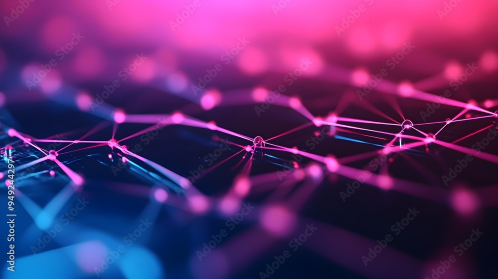 Poster minimalist 3d wireframe grid showcasing dynamic digital infrastructure visualization
