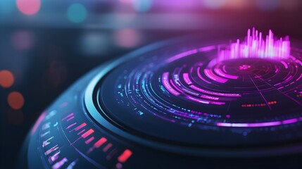 Futuristic Holographic Interface Showcasing Intricate Website Analytics and Data Visualization with Sleek Web Design Elements